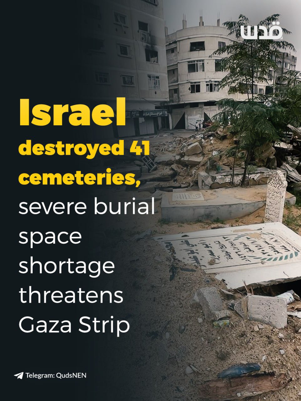 Gaza official: Israel destroyed 41 cemeteries, burial space scarce