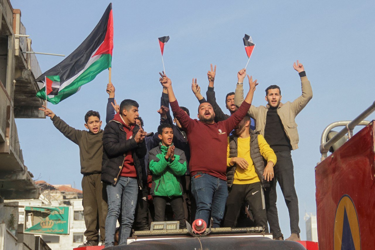 Gazans celebrate Israeli withdrawal after 470 days of genocide