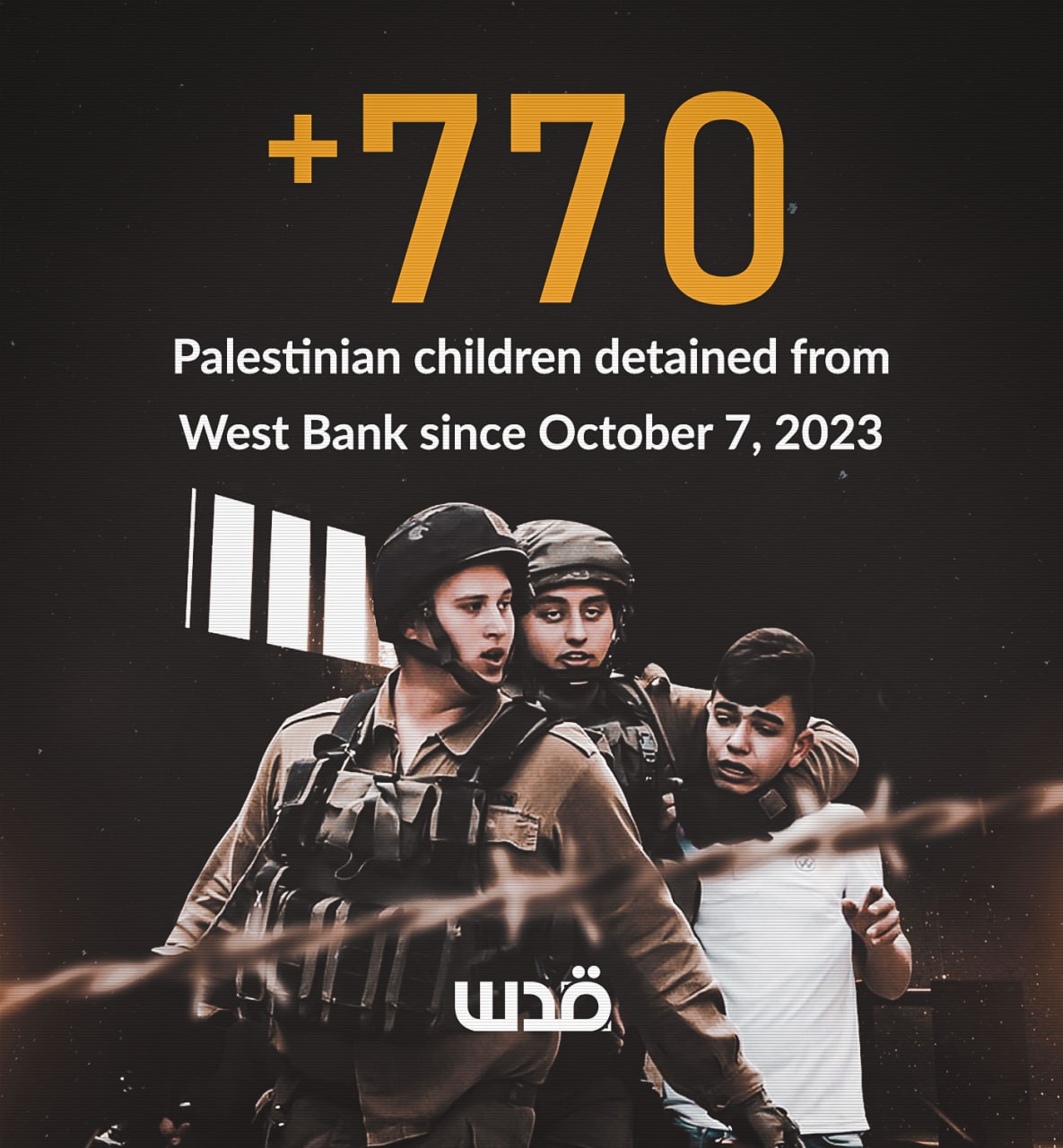 770 Palestinian children detained in West Bank since genocide start