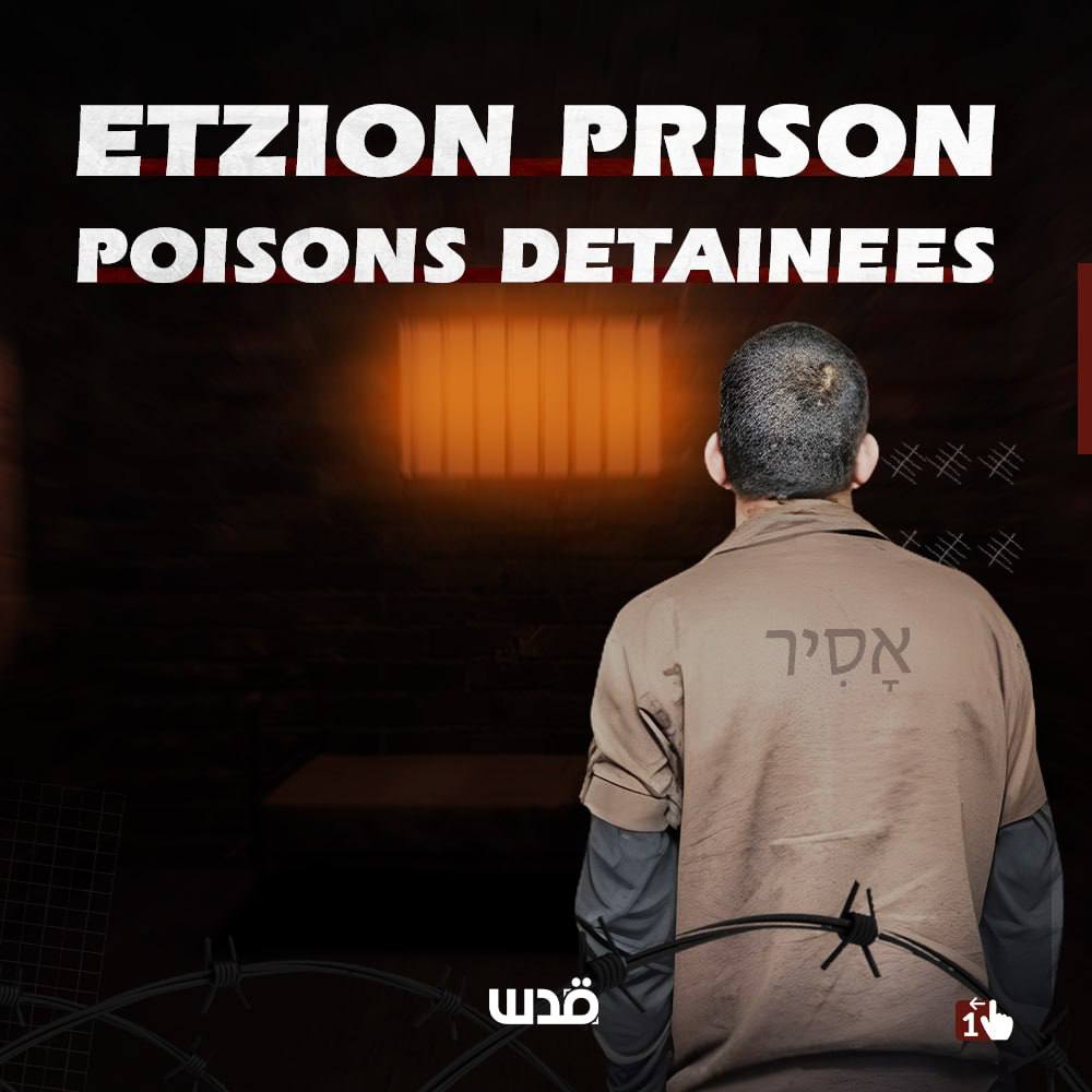 Palestinian detainees tortured, food-poisoned in Etzion Prison