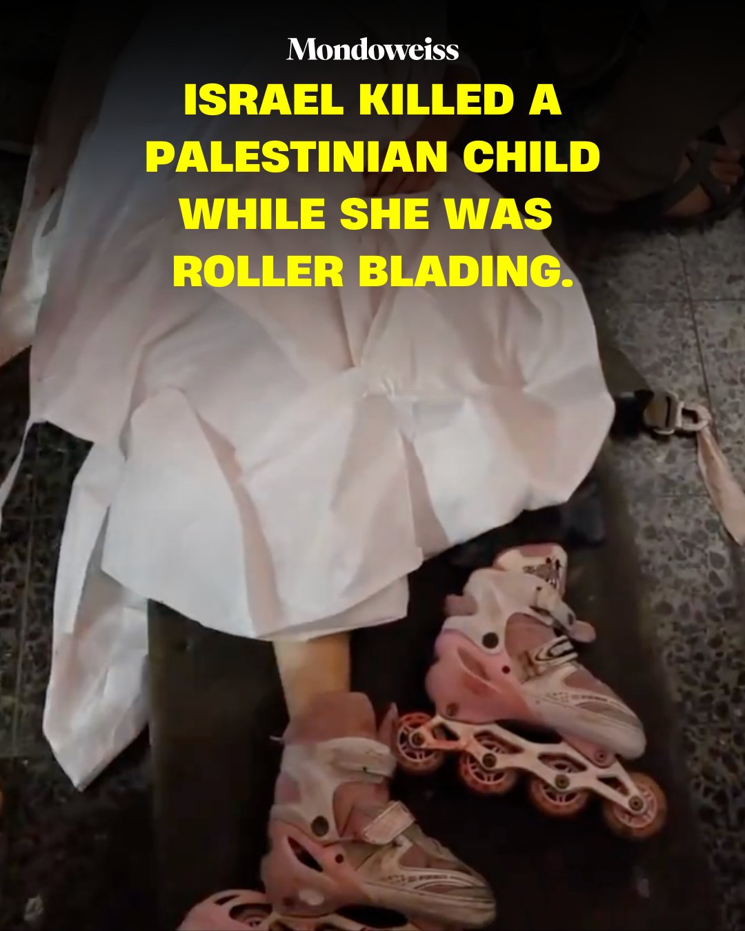 Israeli Airstrike Kills Girl Playing on Roller Blades in Gaza