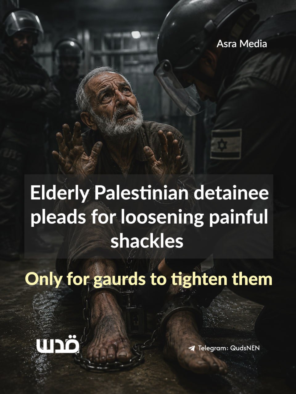 Palestinian detainee abused by Israeli prison guards at Naqab Prison