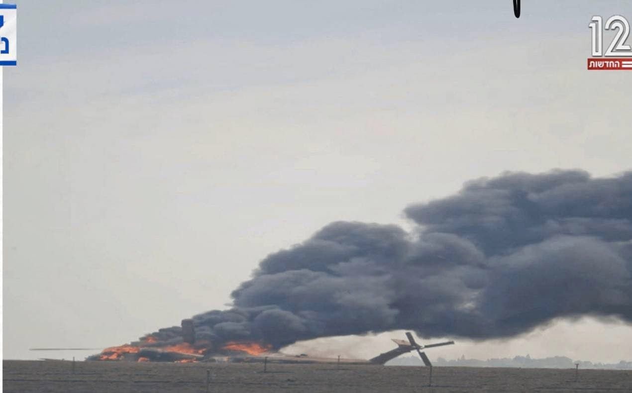 Palestinian resistance destroys Israeli helicopter carrying 50 soldiers