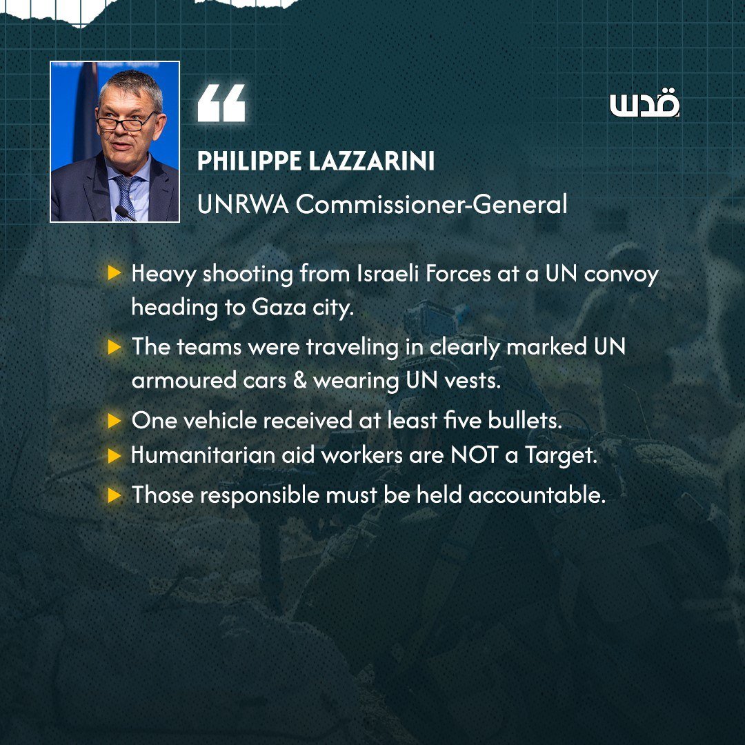 UN convoy to Gaza City fired on by Israeli forces