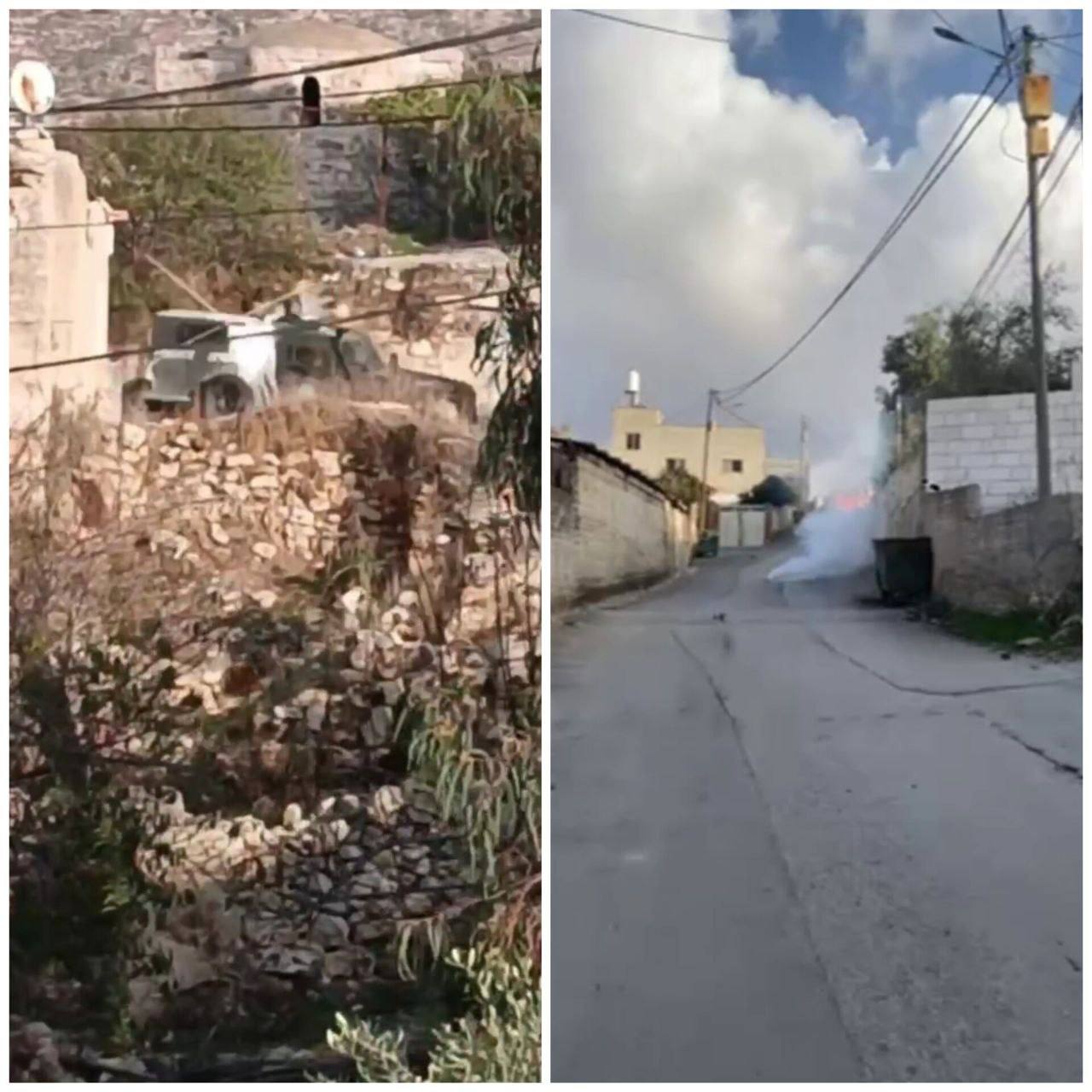 Palestinian youths confront Israeli forces in Odala, Nablus