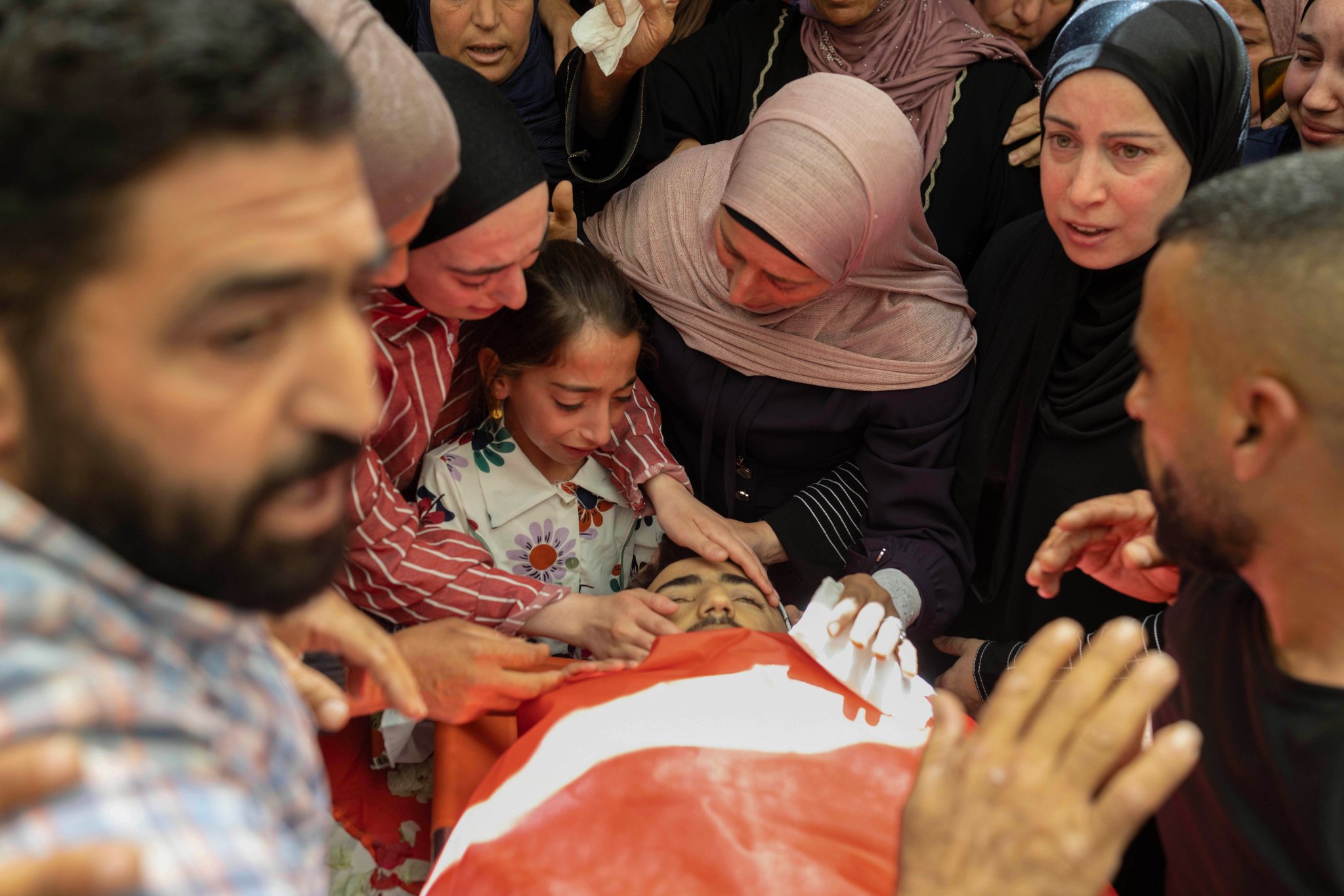 Funeral of 17-year-old Fadi al-Naasan killed by Israeli soldiers in al-Mughayir