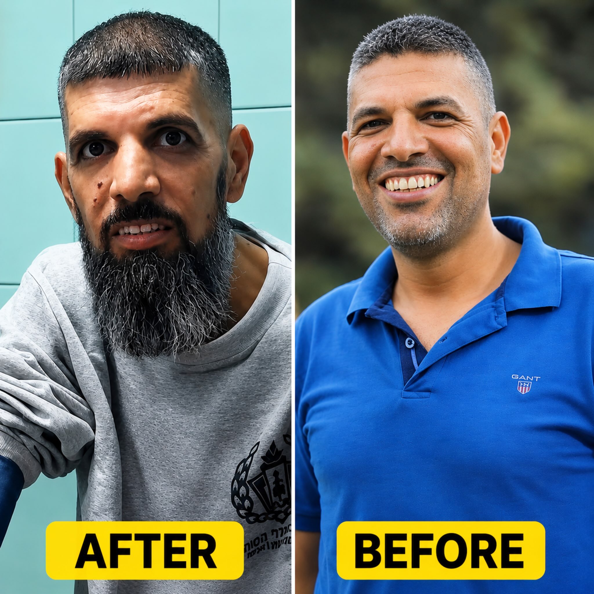 Freed Palestinian prisoner Mohammad Naghnaghiya after three years detention