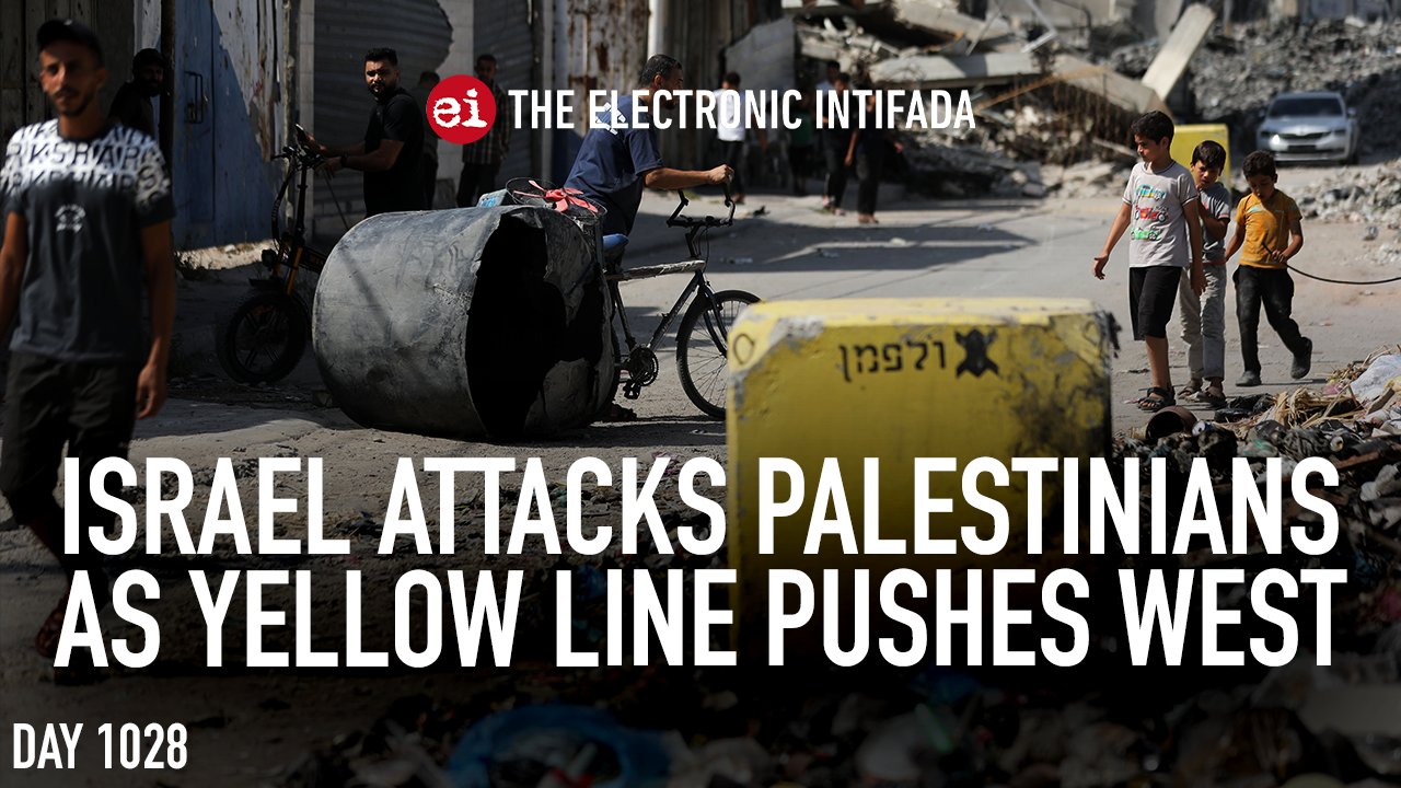 Israel attacks Palestinians as yellow line pushes west