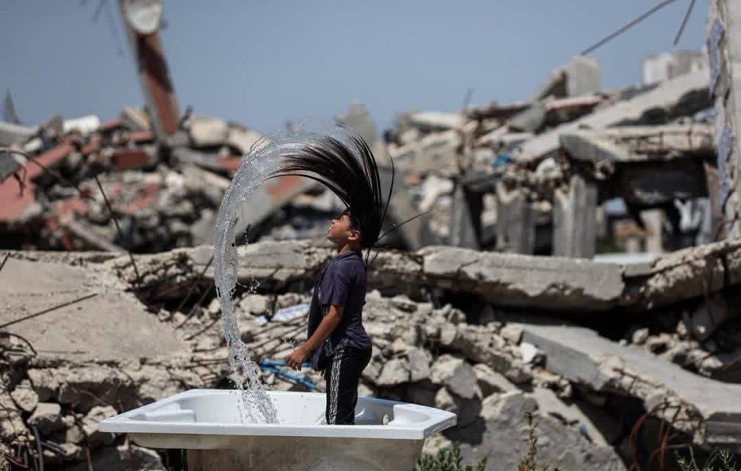Gaza children endure summer heat among rubble amid Israeli siege