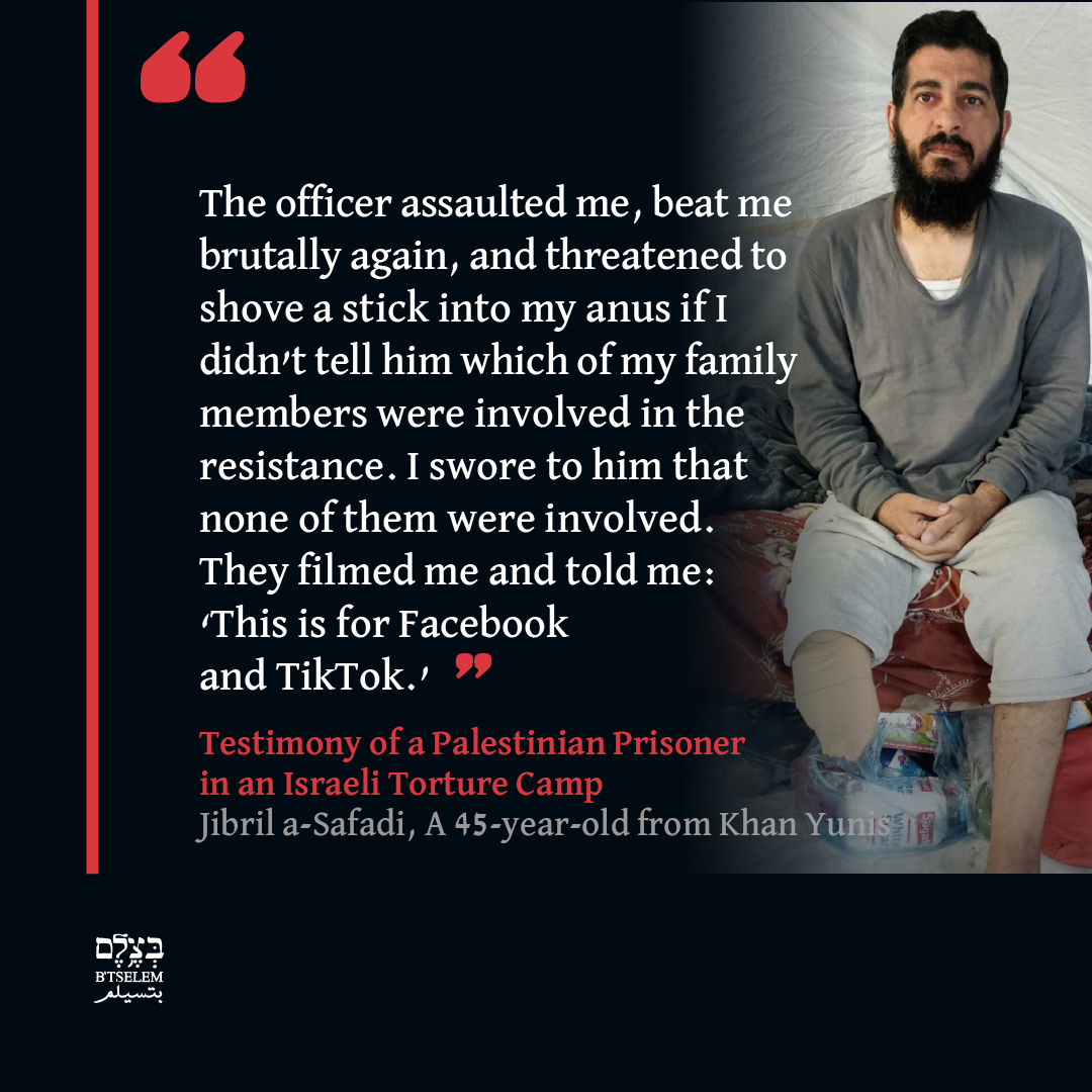 Palestinian detainees face beatings and starvation in Israeli torture camps