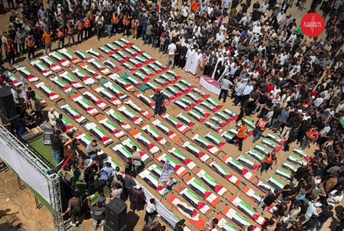 Funeral held for 112 Palestinians recovered from Gaza rubble
