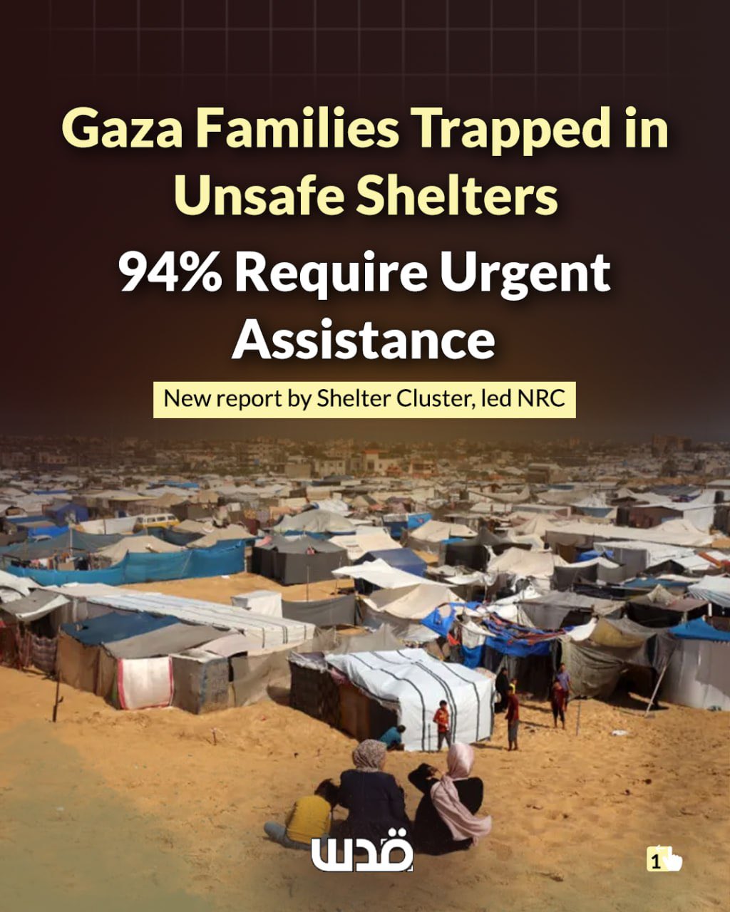 Shelter Cluster finds four in five Gaza households in catastrophic conditions