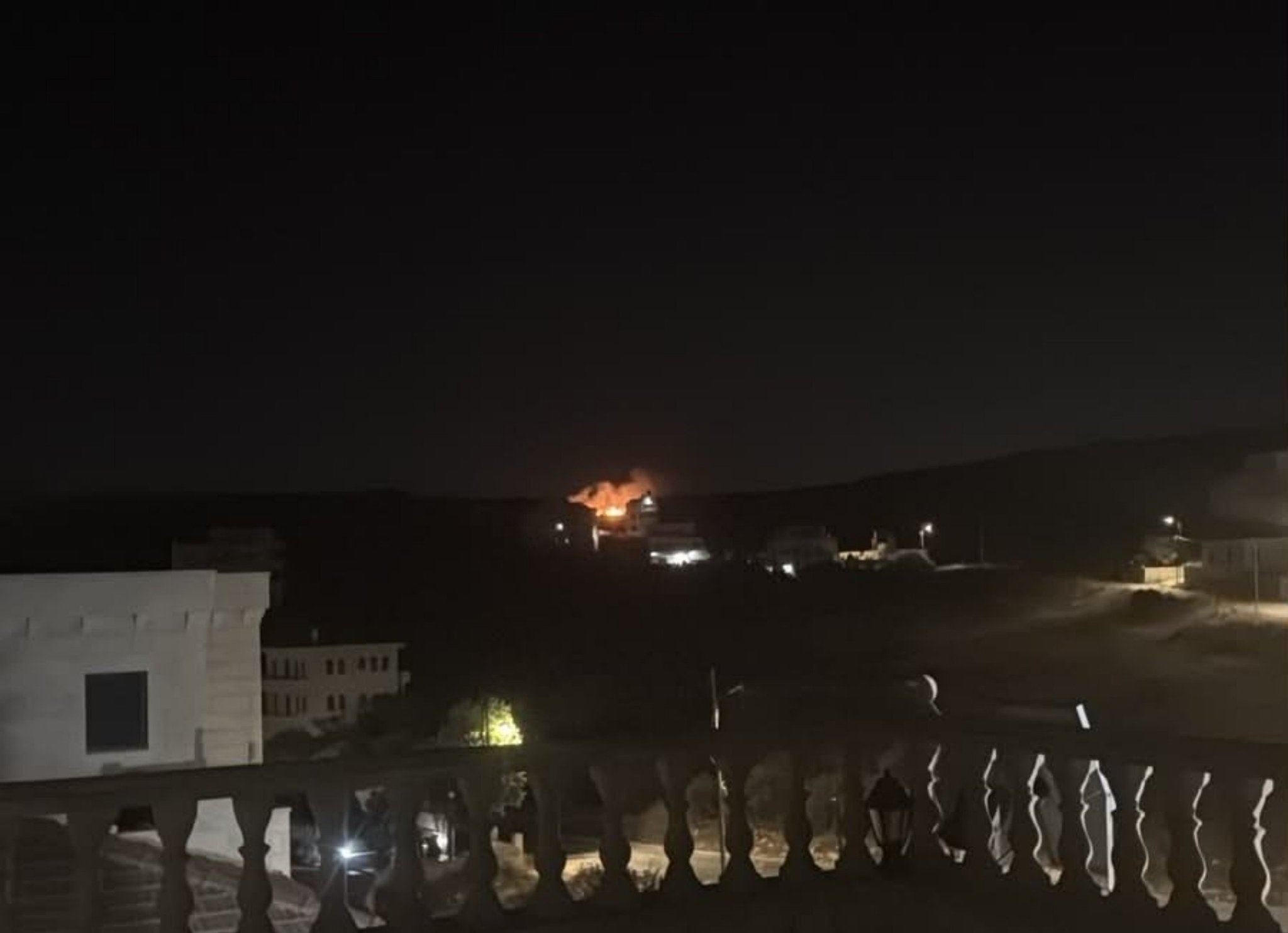 Israeli settlers set Palestinian land on fire in Jaljilya, West Bank