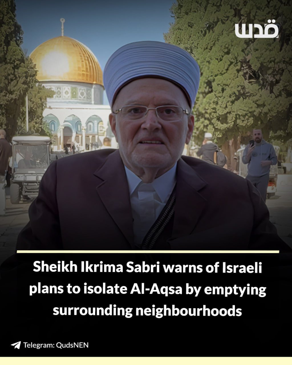 Sheikh Ikrima Sabri warns of Israeli settlement plans around Al-Aqsa