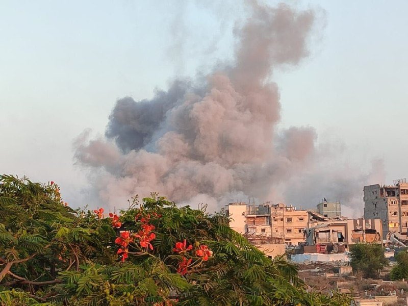 Israeli aircraft bombard central Khan Younis in southern Gaza