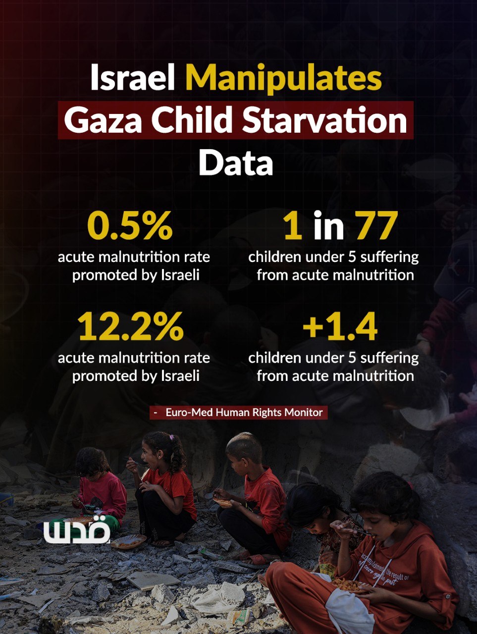 Euro-Med accuses Israel of manipulating Gaza malnutrition data