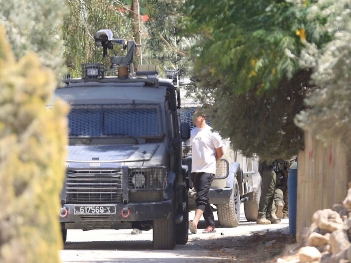 Israeli forces detain Palestinian in Salem, West Bank