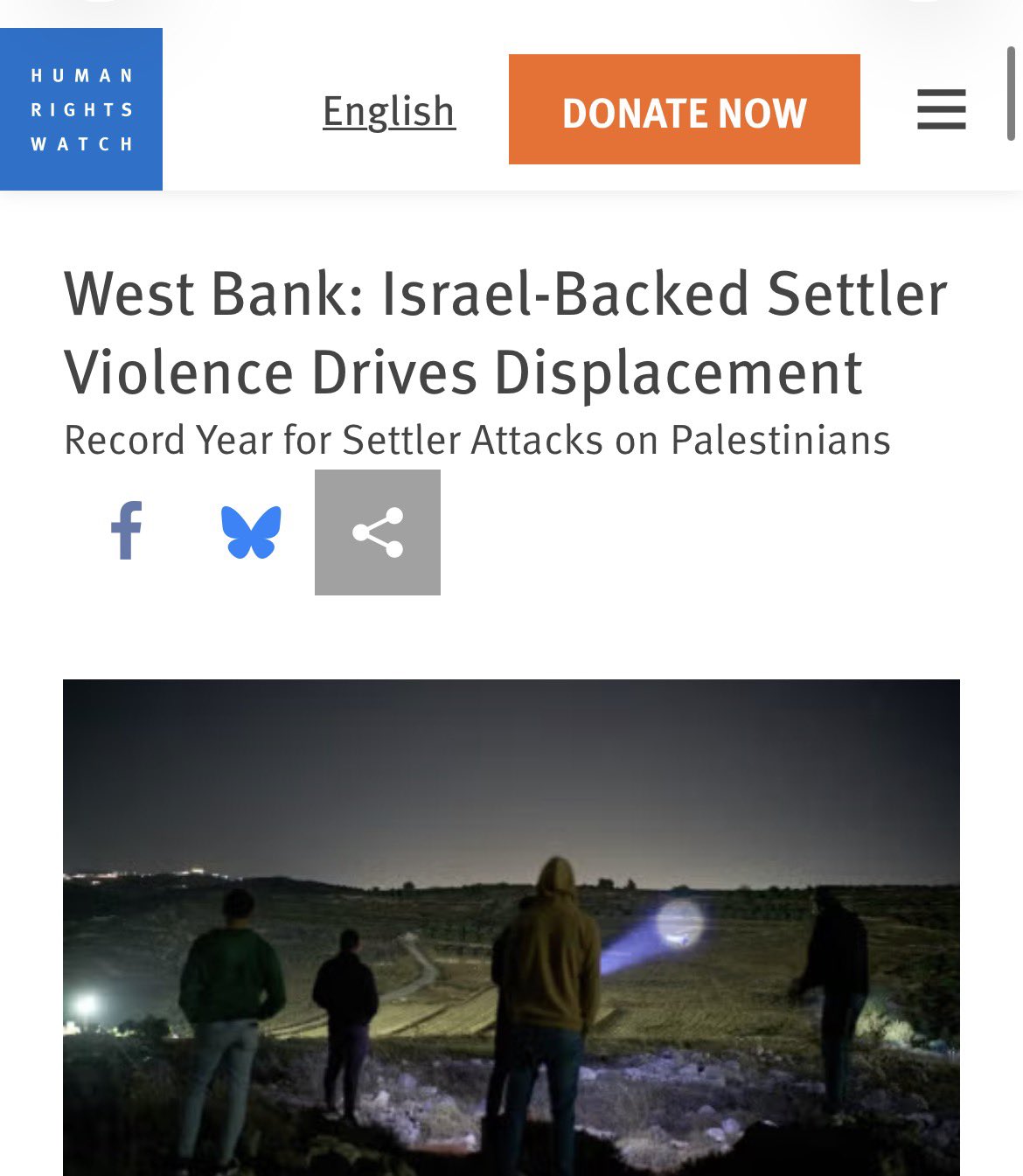 HRW: Settler attacks displaced 107 West Bank communities since 2023