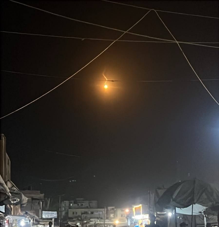 Israeli forces fire flares over Khan Younis, southern Gaza