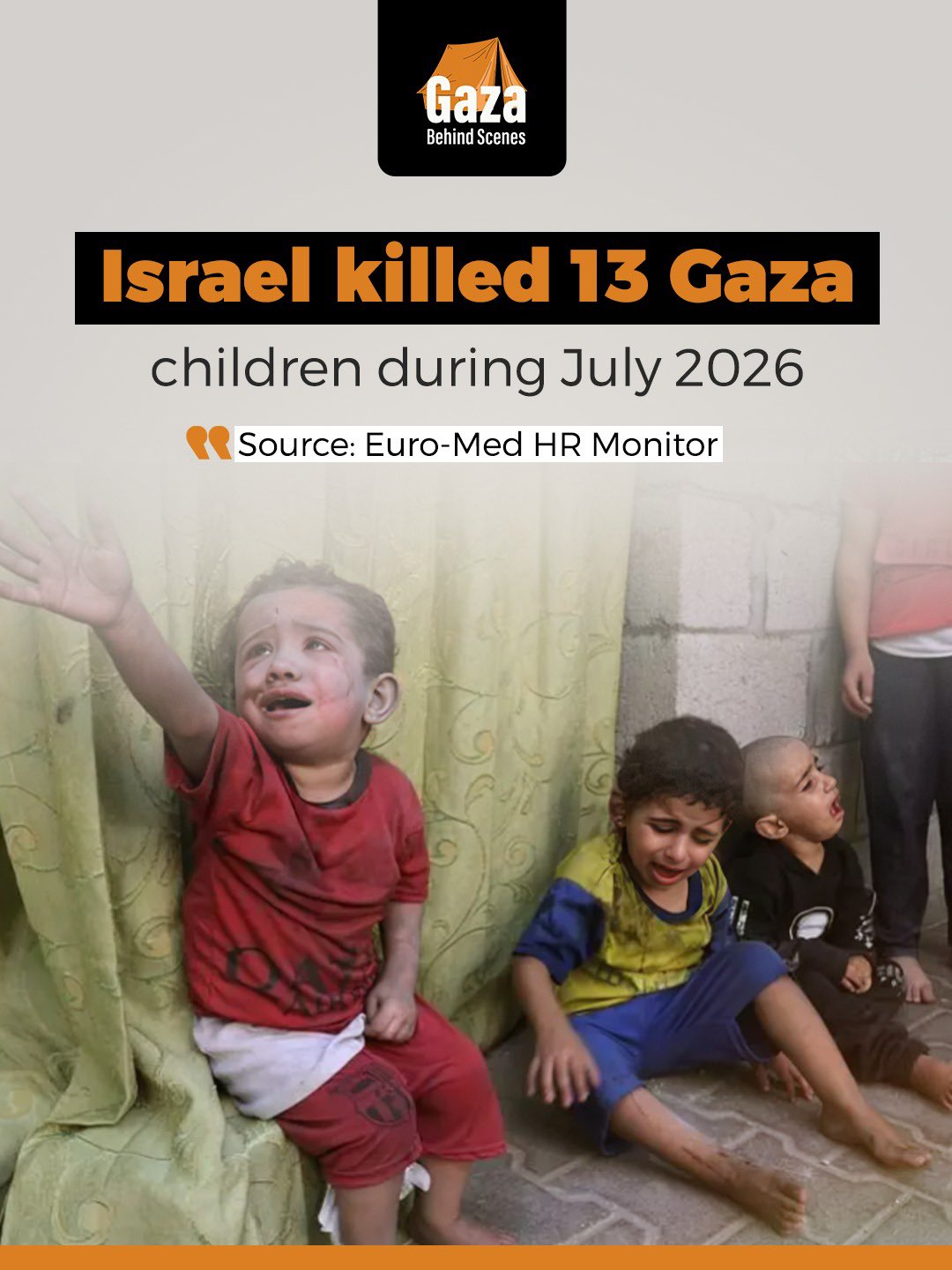 Euro-Med Monitor documents 13 children killed in Gaza