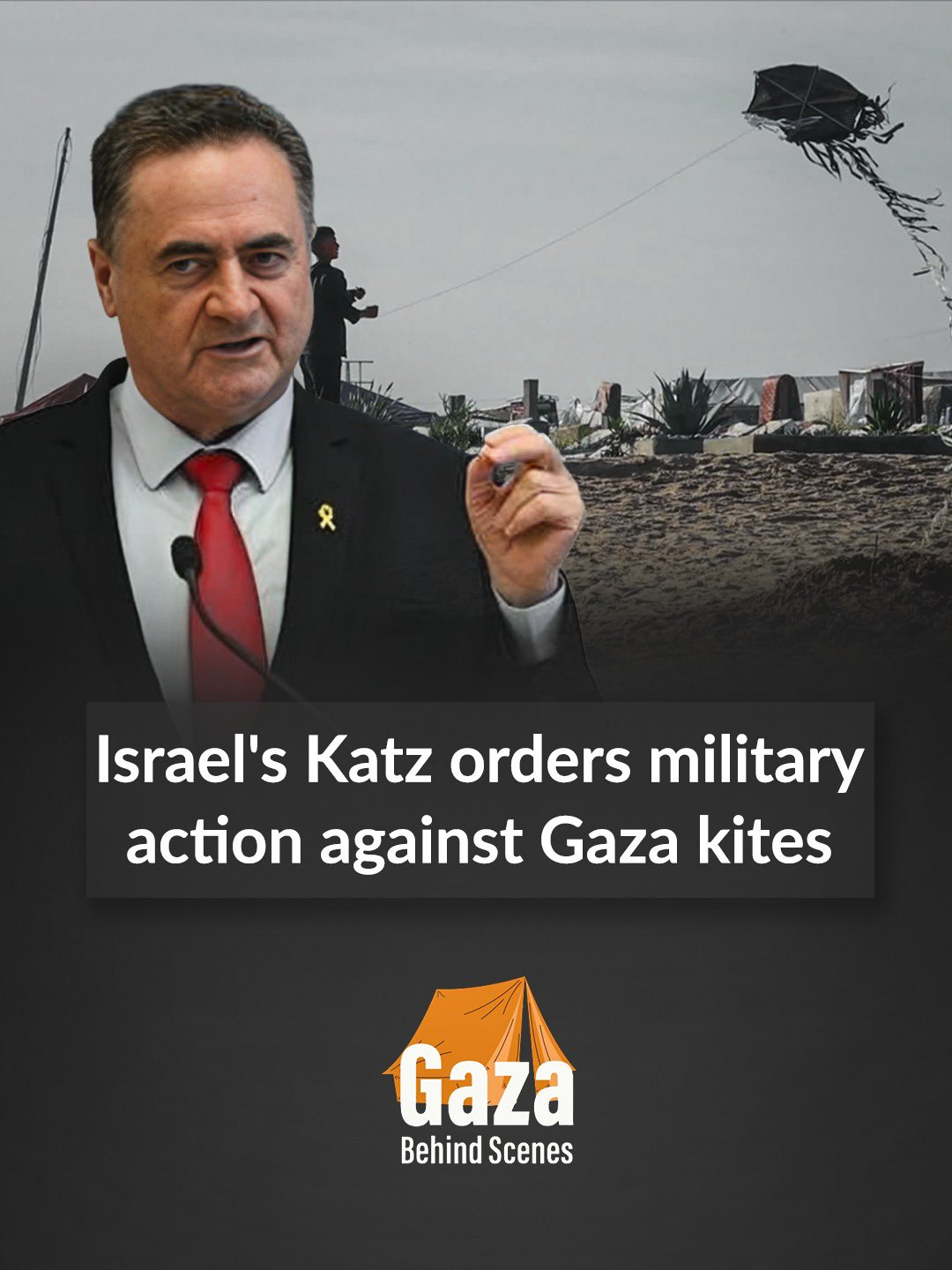 Katz orders military action against kites in Gaza