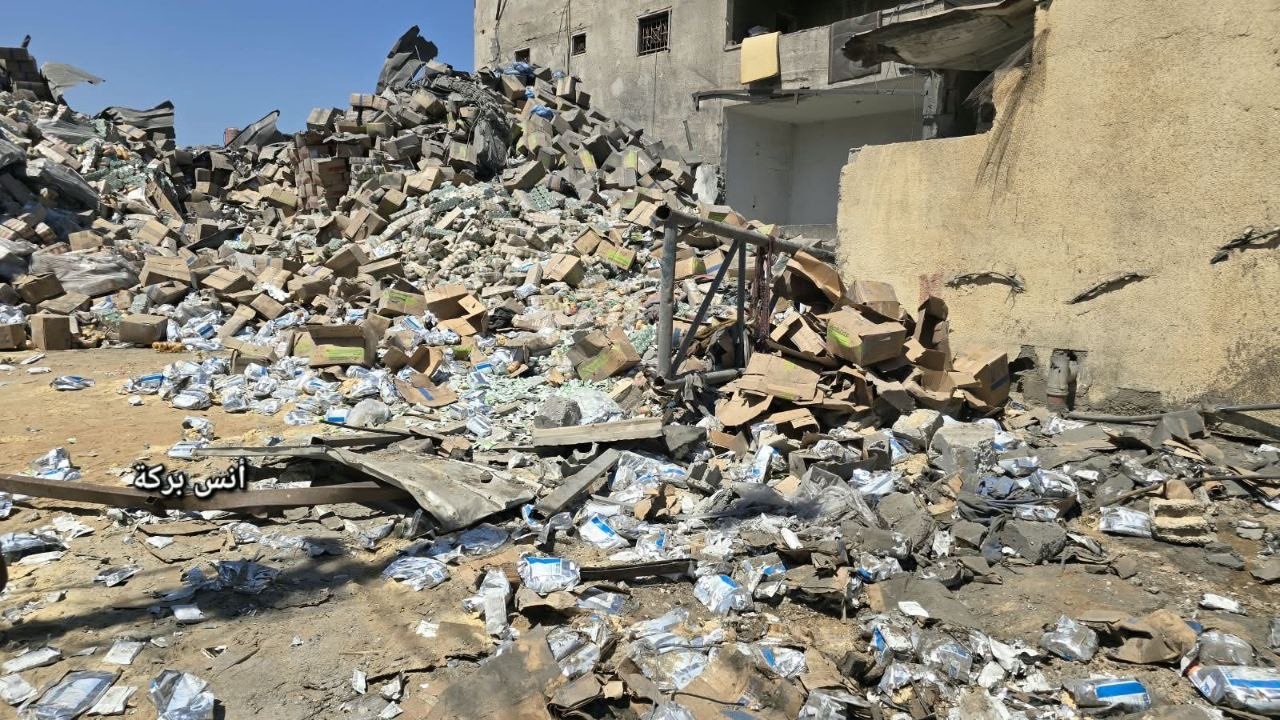 Aid warehouse for children destroyed in Israeli strike on Deir al-Balah