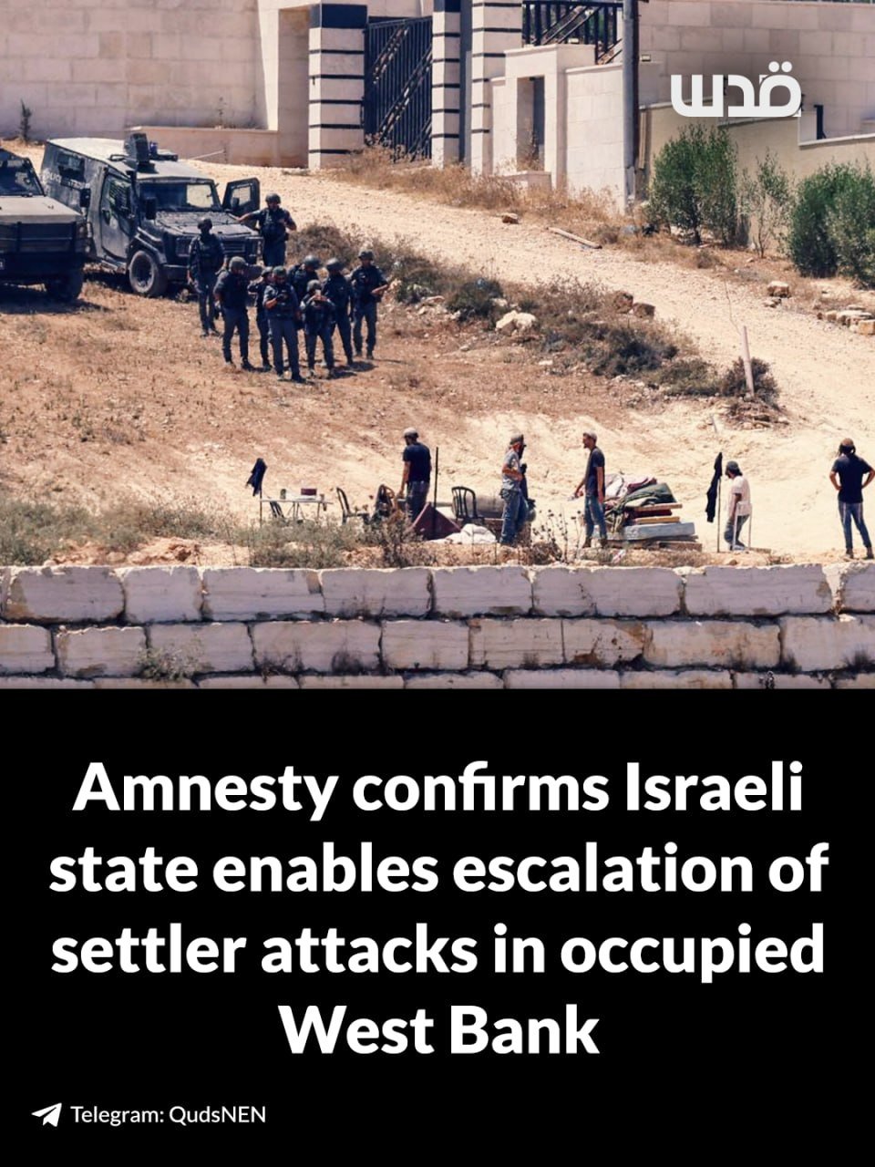 Amnesty accuses Israel of backing settler attacks in West Bank