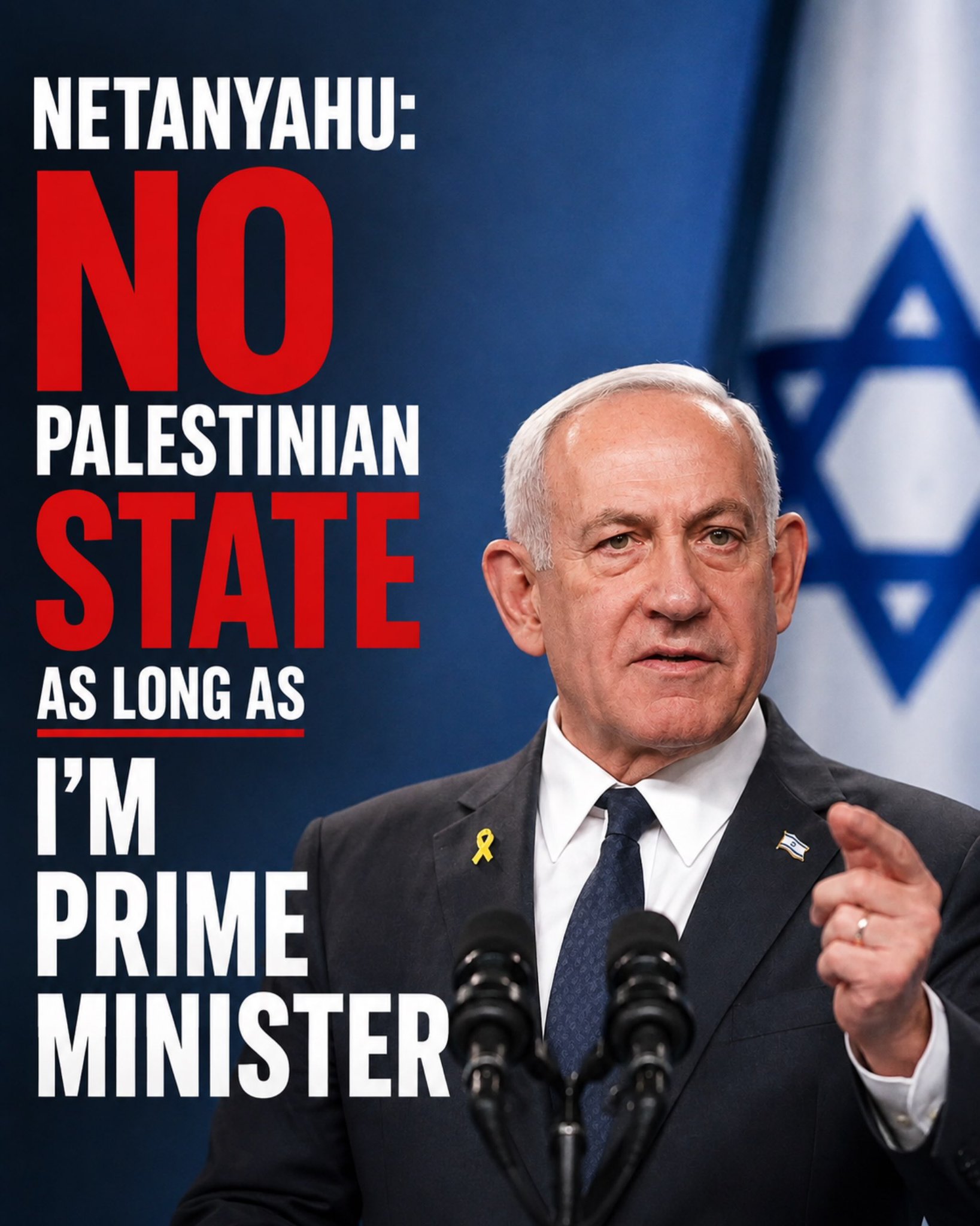 Netanyahu: No Palestinian state in Gaza or West Bank