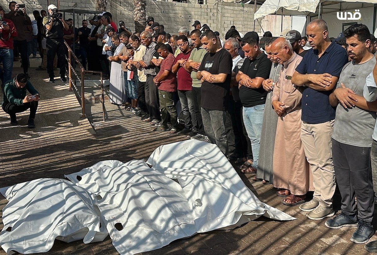 Funeral prayer held for family killed in Israeli airstrike on Gaza tent