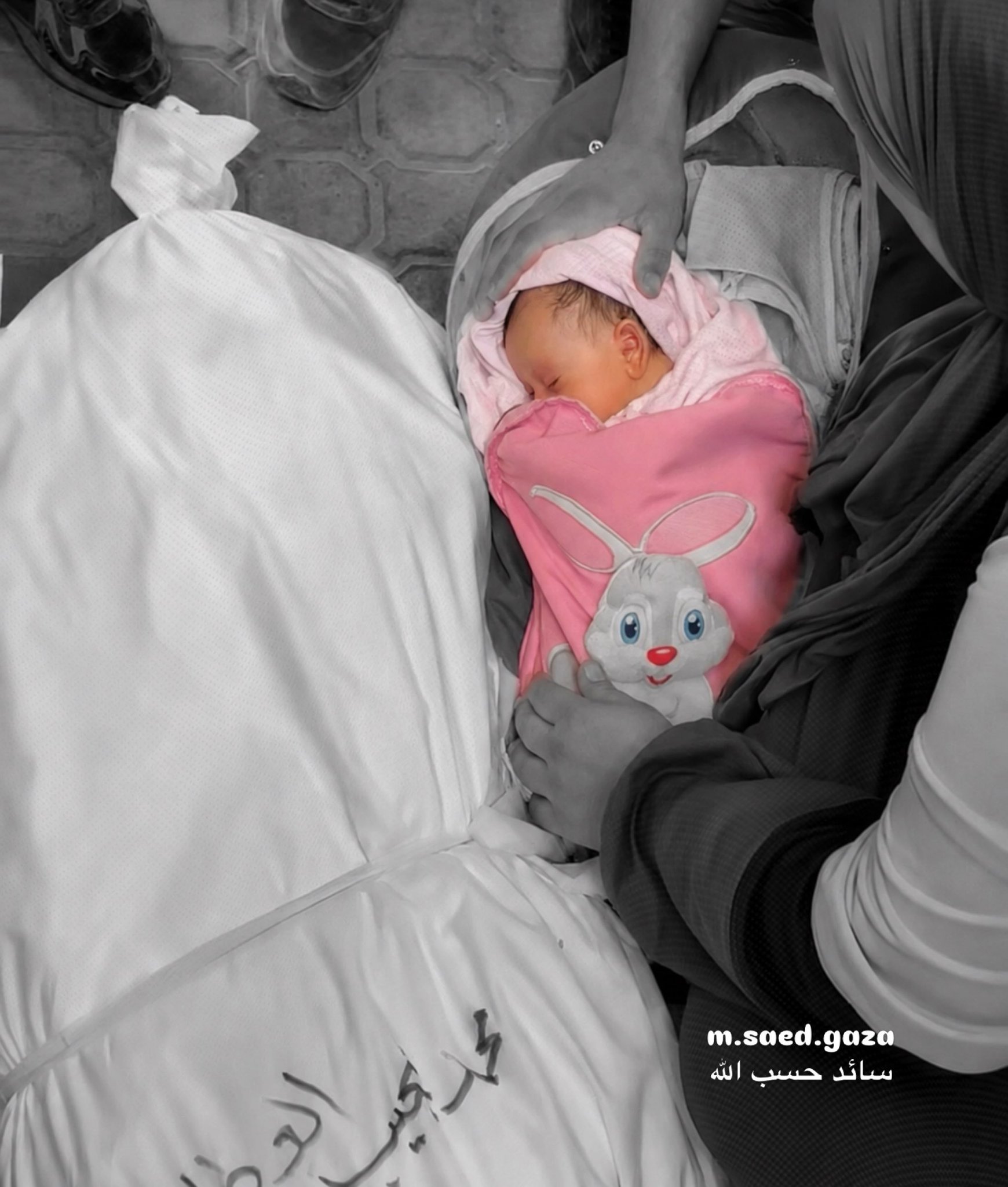 Infant Istabraq bids farewell to her martyred father