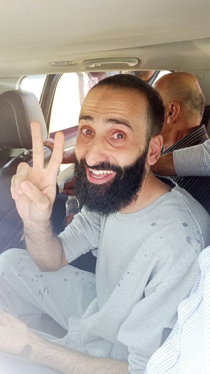 Palestinian detainee Mohammed Abu Hmeid before and after Israeli detention