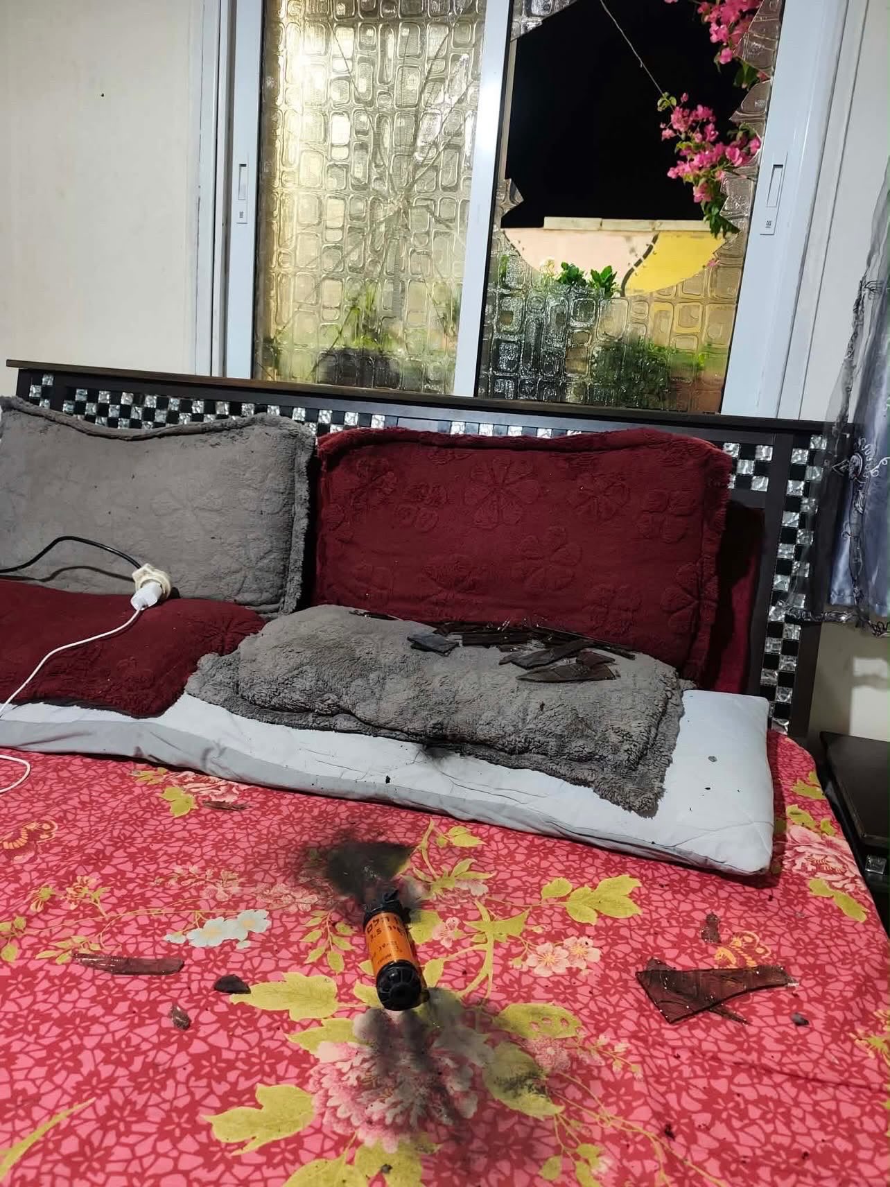 Israeli raid damage to Palestinian homes in Marah Rabah
