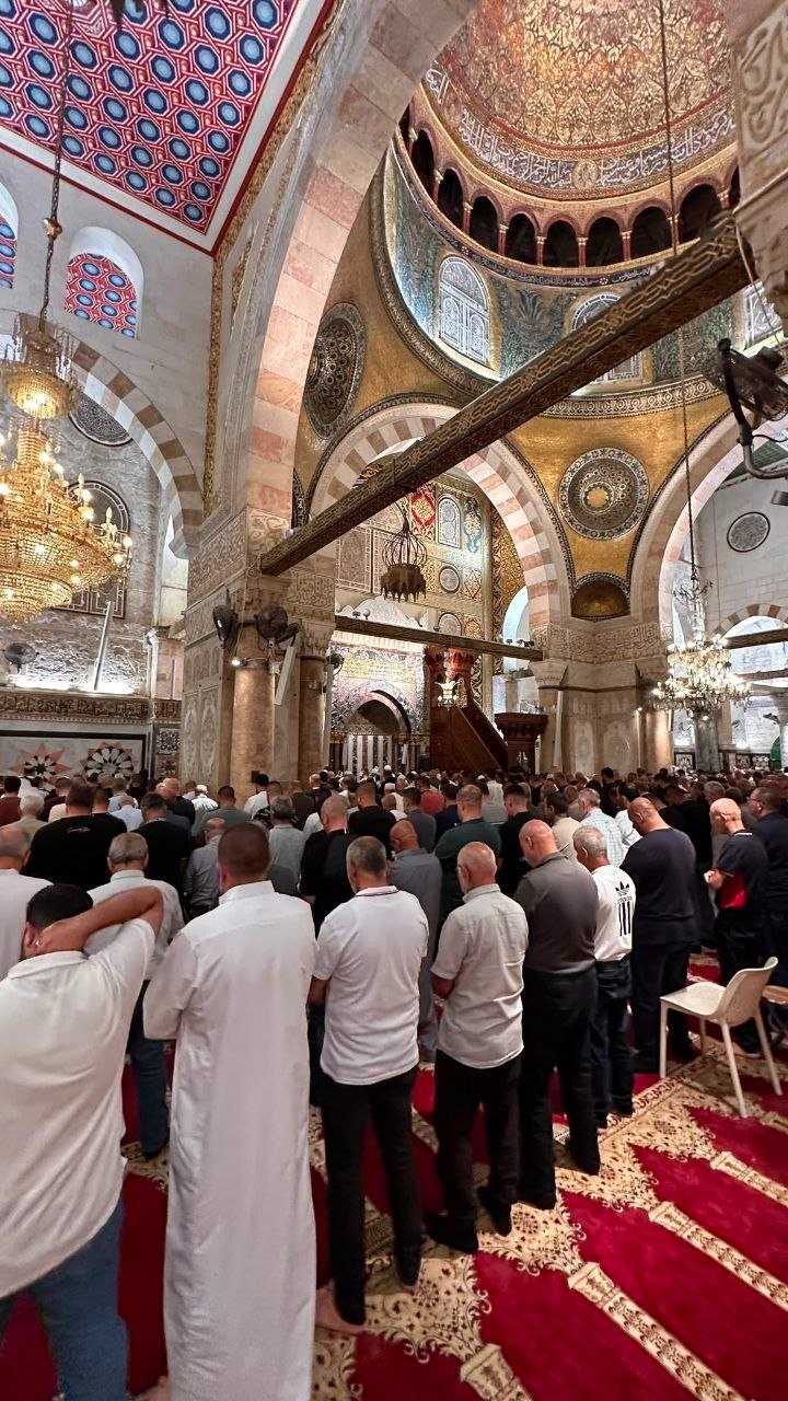 Dawn prayers at Al-Aqsa Mosque compound in occupied Jerusalem