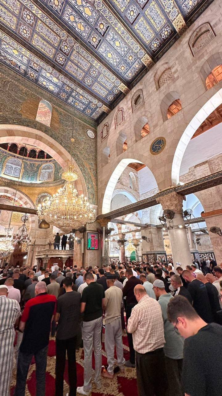 Dawn prayers at Al-Aqsa Mosque in occupied Jerusalem
