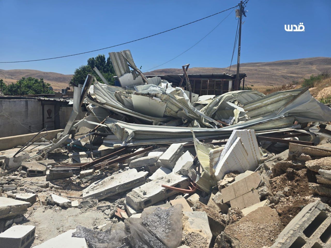 Israeli bulldozers destroy Palestinian house in Furush Beit Dajan, West Bank
