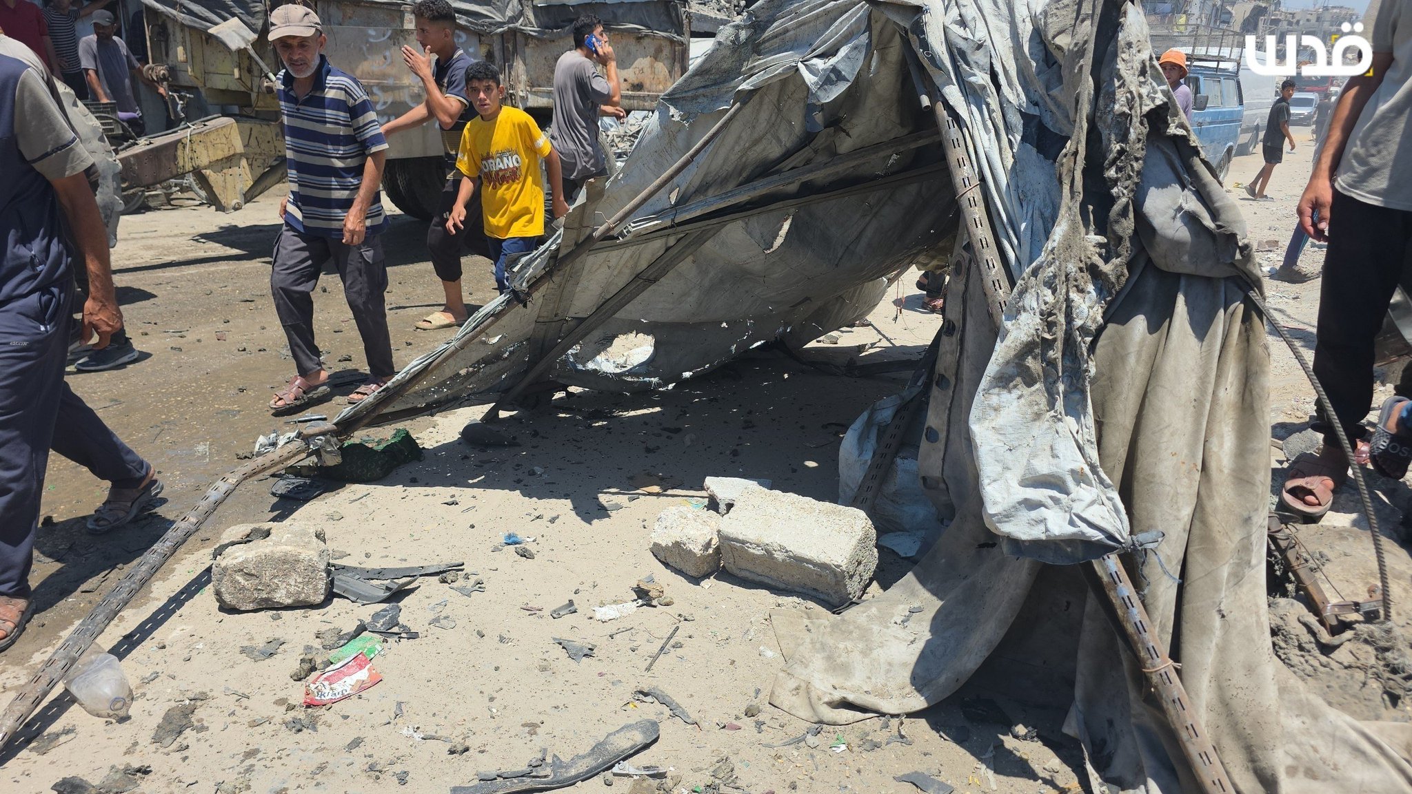 14 Palestinians injured in Israeli airstrike on Gaza City street
