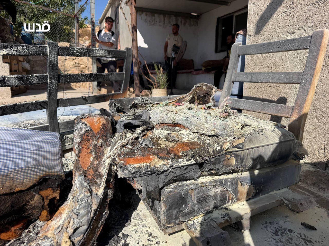 Israeli settlers burn Palestinian home in Masafer Yatta, West Bank