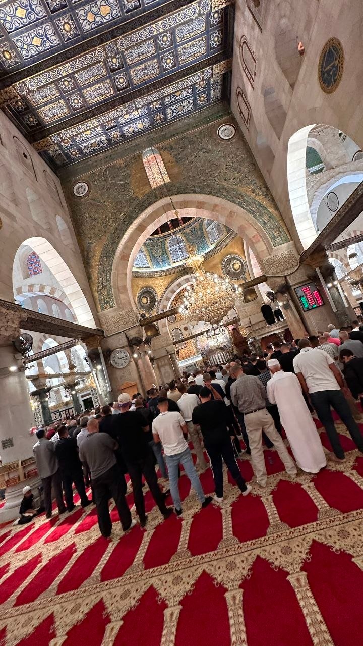 Dawn prayers at Al-Aqsa Mosque compound in occupied Jerusalem